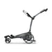 side profile with the bag straps up of the Motocaddy ME Remote Electric Golf Trolley 2026