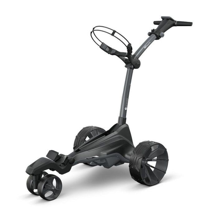 The Motocaddy M7 Remote Electric Golf Trolley front profile