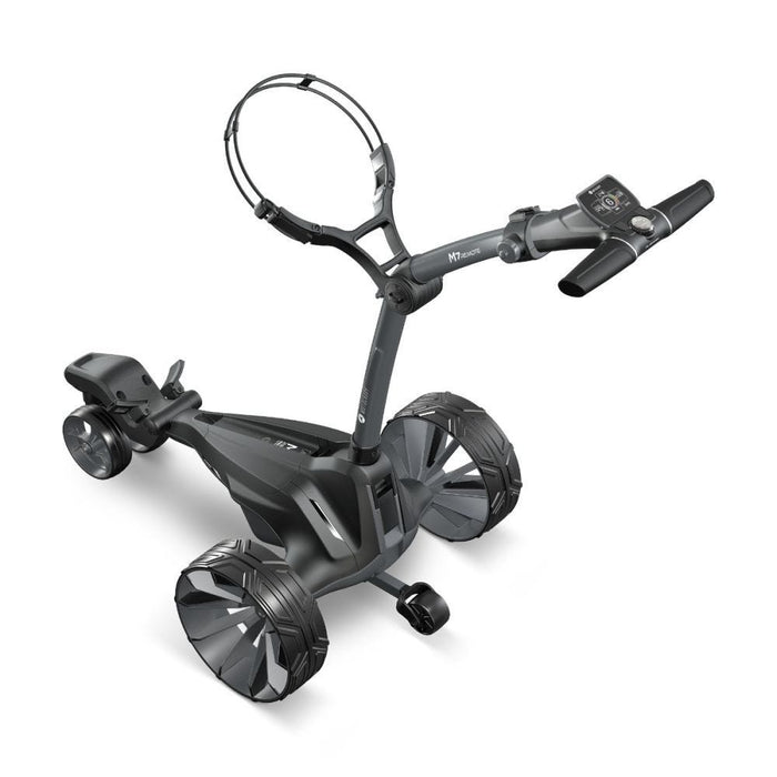 Hero of the Motocaddy M7 Remote Electric Golf Trolley with anti tip wheel