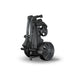 the Motocaddy M7 GPS Remote Electric Golf Trolley 2026 folded on its stand