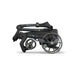 side profile of Motocaddy M7 GPS Remote Electric Golf Trolley 2026 folded small