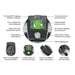 touch screen of the Motocaddy M7 GPS Remote Electric Golf Trolley 2026 labelled with benefits