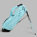 Side profile of the G/FORE Daytona Plus Golf Stand Bag in cenote light blue