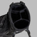 close up of the top divider of the G/FORE Scrambled Skull & Tees Parachute Golf Stand Bag in black