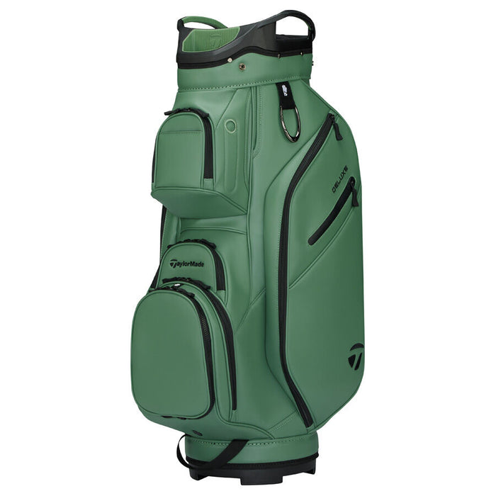 side of the TaylorMade Deluxe Golf Cart Bag in sage green