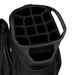 closeup of the top dividers of the TaylorMade Deluxe Golf Cart Bag in black
