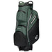 side view of the green TaylorMade Storm Dry Waterproof Golf Cart Bag