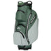 side profile of the TaylorMade Storm Dry Waterproof Golf Cart Bag in heritage icon sage green and white