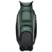 golf ball pocket on the TaylorMade Storm Dry Waterproof Golf Cart Bag in black and sage