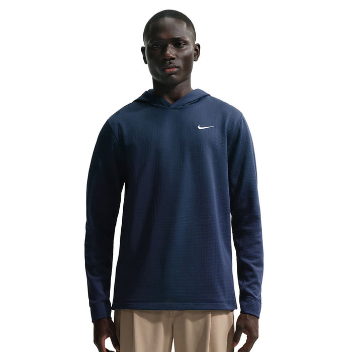 Nike Velocity Golf Hoodie on a male model in navy