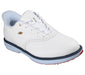 Hero view of the Skechers Go Golf Prestige Mens Spiked Golf Shoes in white