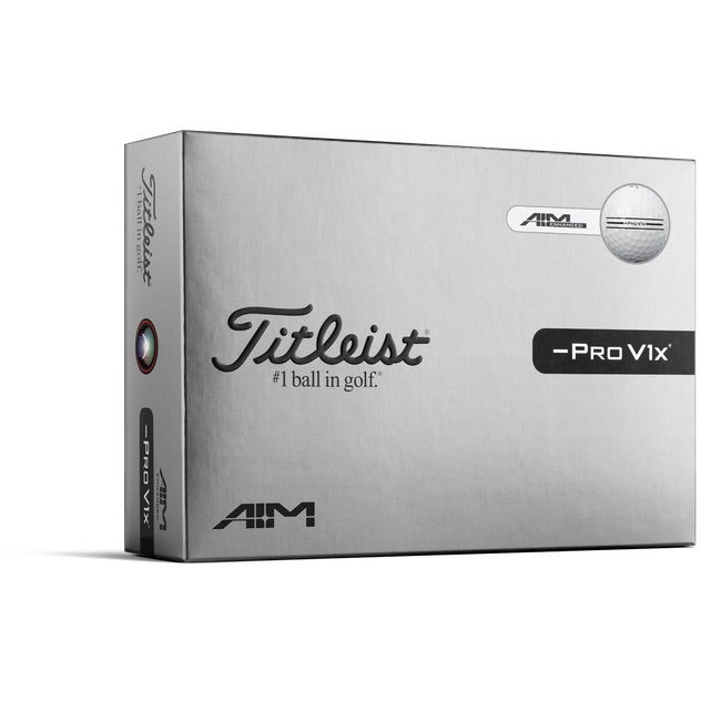 Box for the Titleist Pro V1x Left Dash AIM Enhanced Golf Ball 