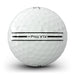 close up of alignment aid on the Titleist Pro V1x Left Dash AIM Enhanced Golf Ball