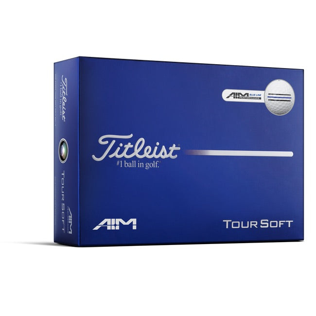 Blue box for the Titleist Tour Soft AIM Performance Golf Balls