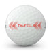 close up of the alignment aid of the Titleist TruFeel AIM 360 Golf Ball