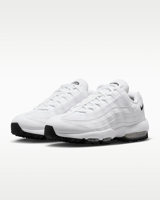 pair of the Nike Air Max 95 G Golf Shoes in white