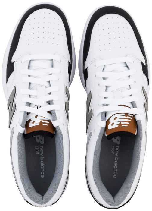 golfers view of the New Balance 480 SL Golf Shoes in white and black