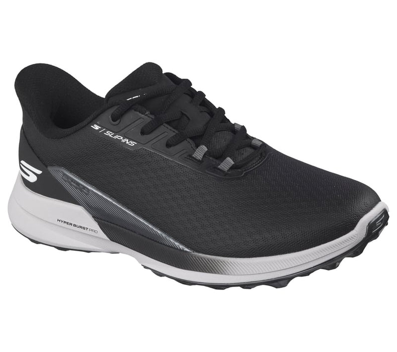 hero shot of the Skechers Go Golf Pure SI Spikeless Golf Shoes in black