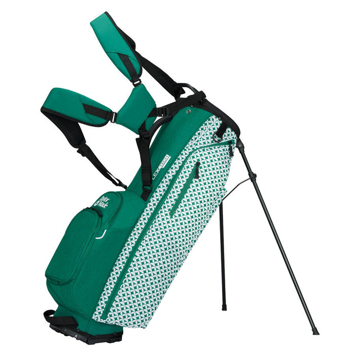 Side profile of the TaylorMade FlexTech Golf Stand Bag in heritage icon green