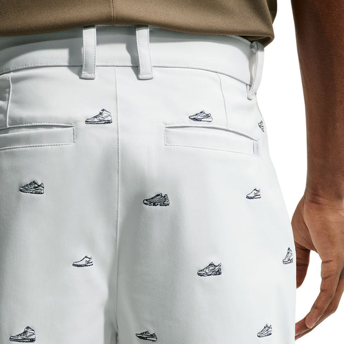 back profile of the Nike Par Dri-FIT Shoe Print Golf Shorts in grey