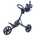 Clicgear 4.5 3 Wheel Push Golf Trolley  in navy, unfolded position