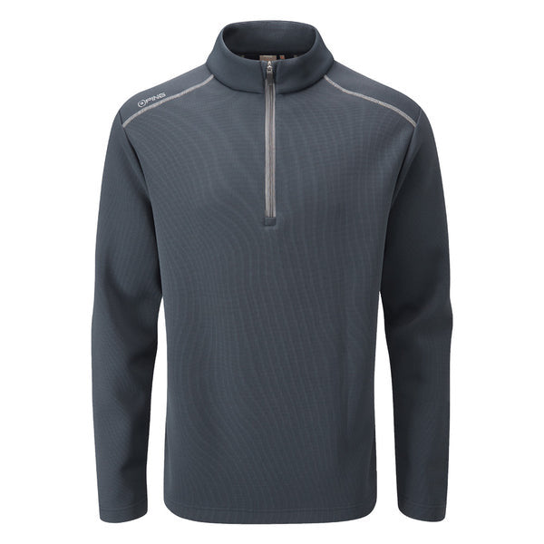 Ping Ramsey Men's Half Zip Ribbed Golf Fleece in navy