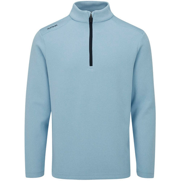 Ping Ramsey Men's Half Zip Ribbed Golf Fleece in sky blue