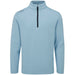 Ping Ramsey Men's Half Zip Ribbed Golf Fleece in sky blue