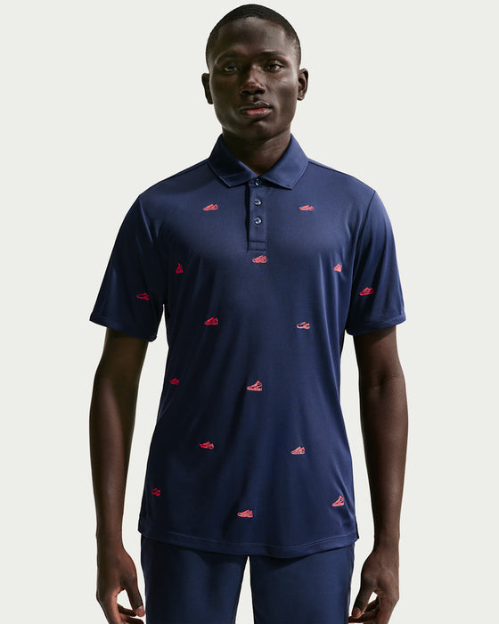 Nike Par 5 Embroidered Shoe Print Golf Polo Shirt