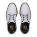 the insole of the FootJoy Traditions Blucher Golf Shoes in white and green