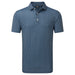 front of the FootJoy Vegas Marker Print Lisle Golf Polo Shirt in navy 