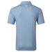 back of the FootJoy Vegas Marker Print Lisle Golf Polo Shirt in blue and peach