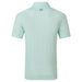 back view of the mint green FootJoy Heritage Logo Lisle Golf Polo Shirt