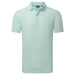 front view of the FootJoy Heritage Logo Lisle Golf Polo Shirt in mint