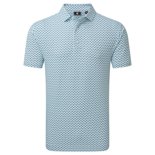 front of the FootJoy Ginko Geo Lisle Golf Polo Shirt