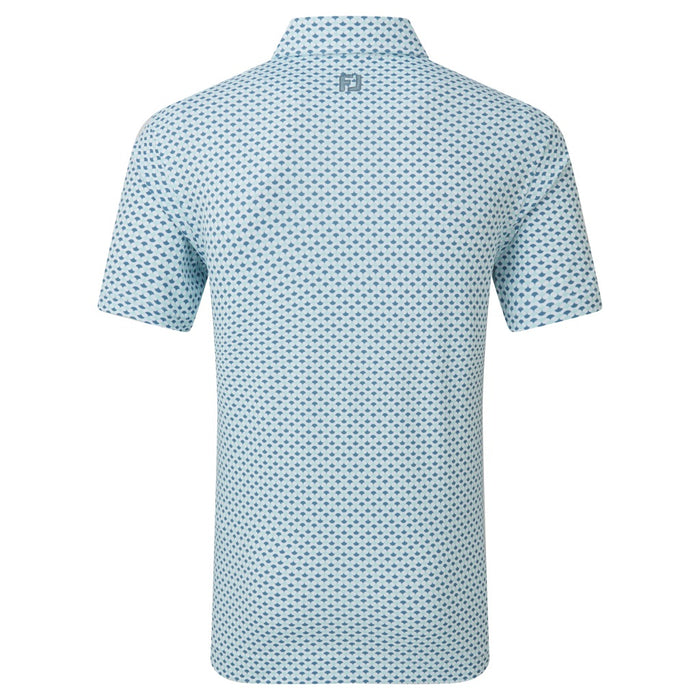 back of the FootJoy Ginko Geo Lisle Golf Polo Shirt