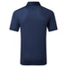 back of FootJoy Tailor Texture Lisle Golf Polo Shirt in navy