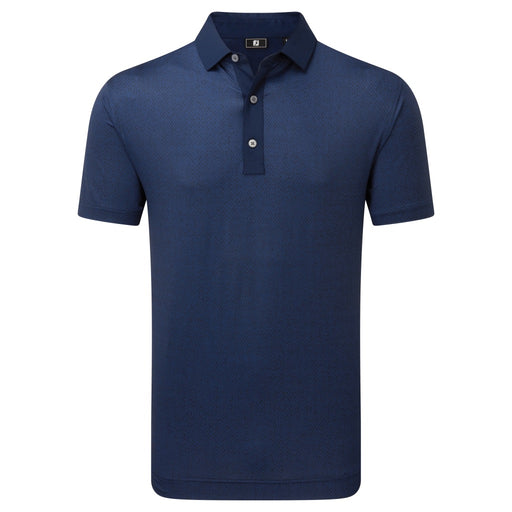 FootJoy Tailor Texture Lisle Golf Polo Shirt in navy front