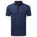 FootJoy Tailor Texture Lisle Golf Polo Shirt in navy front