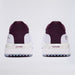 heels and speckled print on the G/FORE G.112 Spikeless Golf Shoes in white and purple