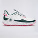 side view of the G/FORE MG4+ O2 G/LOCK Perforated Men's Golf Shoes in white green pink