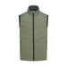 PING Ivan Men's Hybrid Golf Vest in laurel green, front view featuring a quilted design and full-length zip.