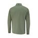 Back view of a sage green PING Jude men's softshell golf jacket with a high collar and minimalist design.