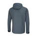 Back view of a grey PING AquaDrive hooded waterproof golf jacket with adjustable cuffs.