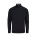 PING Hugh men's black lined quarter-zip golf sweater, front view featuring a high collar and long sleeves.