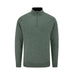 PING Hugh men's lined quarter-zip golf sweater in laurel marl, front view featuring a high collar and knit texture.