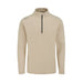 PING Reg men's half-zip golf fleece in chalk, featuring a textured front panel and a contrast zip, front view.