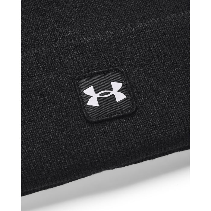 Under Armour Halftime Golf Beanie Hat - black close up