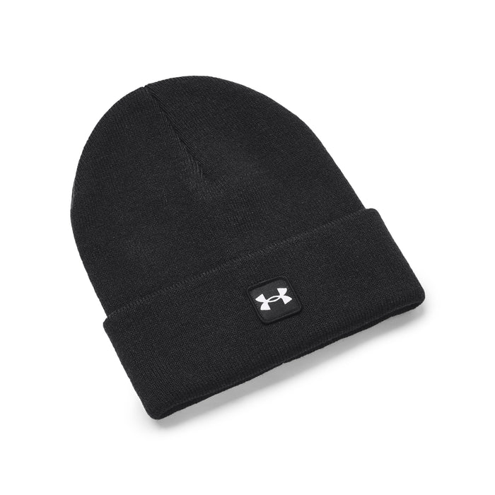 Under Armour Halftime Golf Beanie Hat - black front view