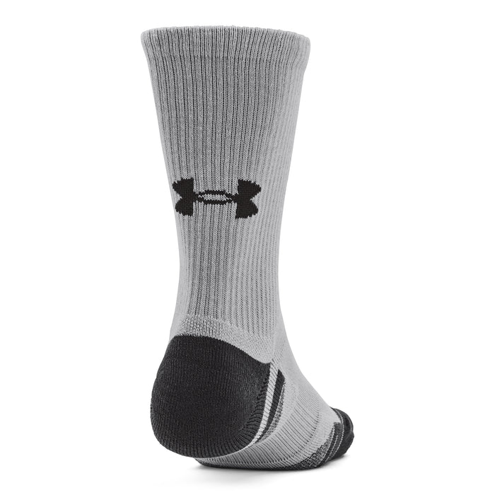 Under Armour Performance Tech Crew Golf Socks - 3 pair pack - individual grey